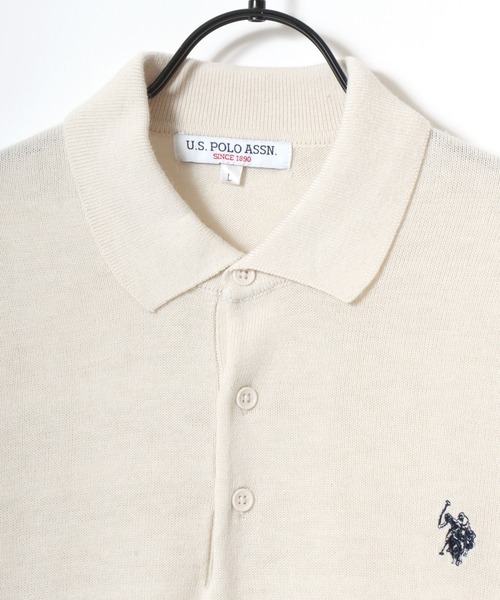 U.S. POLO ASSN.(ユーエスポロアッスン)の「U.S. POLO ASSN./ユーエスポロアッスン ウール混 ハイゲージニット ロゴ ワンポイント刺繍 ポロ セーター/レディース メンズ(ニット/セーター・メンズ・ブラック/ネイビー/グレー/アイボリー/モカ・LL/M/L)」の15枚目の写真