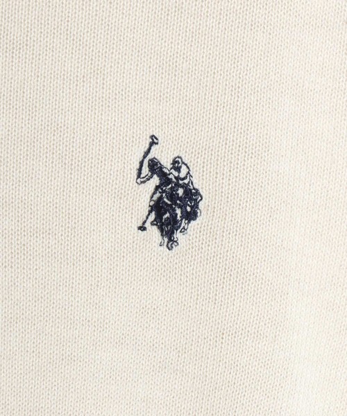 U.S. POLO ASSN.(ユーエスポロアッスン)の「U.S. POLO ASSN./ユーエスポロアッスン ウール混 ハイゲージニット ロゴ ワンポイント刺繍 ポロ セーター/レディース メンズ(ニット/セーター・メンズ・ブラック/ネイビー/グレー/アイボリー/モカ・LL/M/L)」の10枚目の写真