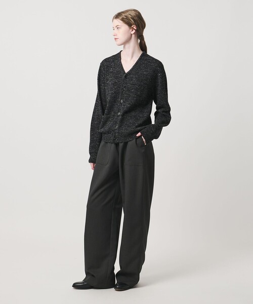 LOEFF(ロエフ)の「<LOEFF>ウール ヘンプ カーディガン UNISEX(ニット/セーター・レディース・ベージュ/ブラック・0/2/1)」の3枚目の写真