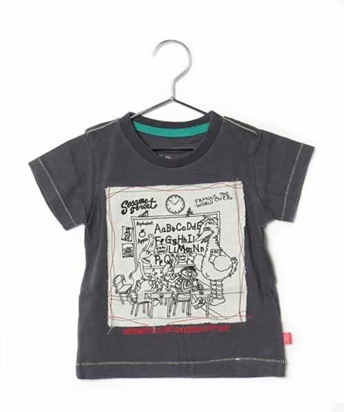 BOOFOOWOO(ブーフーウー)の「SesameクールモノトーンTee(Tシャツ/カットソー・キッズ・ブラック/ホワイト・90/130/110/100/120)」の1枚目の写真