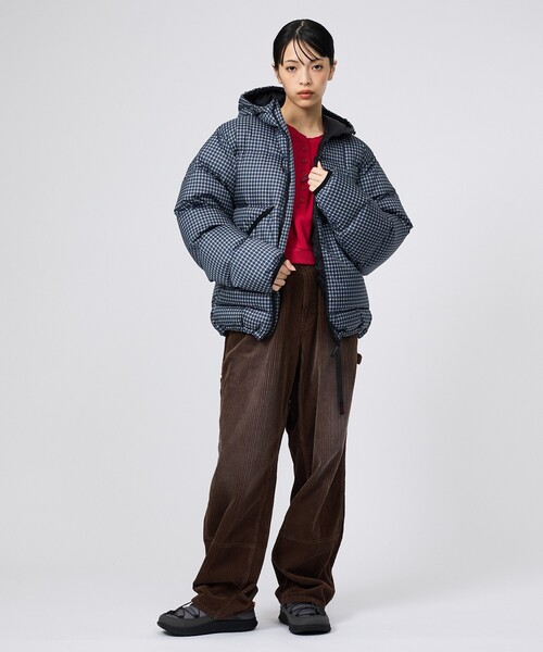 Gramicci(グラミチ)の「【GRAMICCI / グラミチ】HOODED DOWN / フーデットダウンジャケット / ユニセックス(ブルゾン・メンズ・ストライプ・L/M)」の5枚目の写真