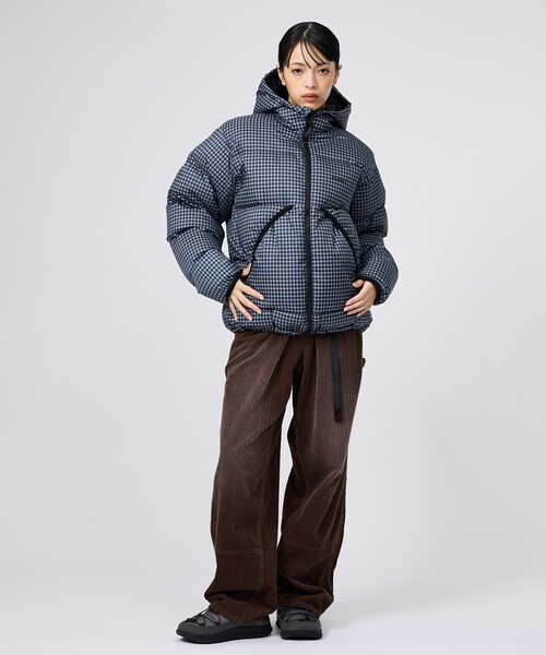 Gramicci(グラミチ)の「【GRAMICCI / グラミチ】HOODED DOWN / フーデットダウンジャケット / ユニセックス(ブルゾン・メンズ・ストライプ・L/M)」の7枚目の写真