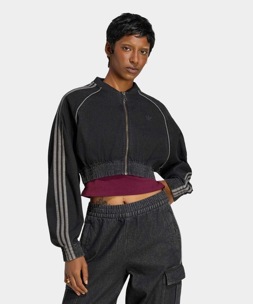 adidas(アディダス)の「SST デニム トラックトップ / ジャージ / トラックジャケット / アディダスオリジナルス adidas Originals(ジャージ・レディース・ブラック・X-SMALL/SMALL/MEDIUM/LARGE/XX-LARGE/X-LARGE)」の1枚目の写真