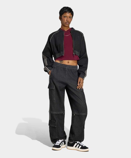 adidas(アディダス)の「SST デニム トラックトップ / ジャージ / トラックジャケット / アディダスオリジナルス adidas Originals(ジャージ・レディース・ブラック・X-SMALL/SMALL/MEDIUM/LARGE/XX-LARGE/X-LARGE)」の5枚目の写真