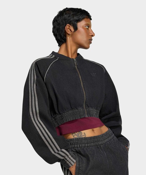 adidas(アディダス)の「SST デニム トラックトップ / ジャージ / トラックジャケット / アディダスオリジナルス adidas Originals(ジャージ・レディース・ブラック・X-SMALL/SMALL/MEDIUM/LARGE/XX-LARGE/X-LARGE)」の3枚目の写真