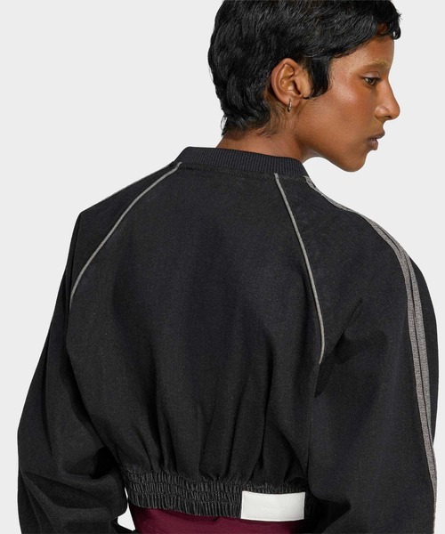 adidas(アディダス)の「SST デニム トラックトップ / ジャージ / トラックジャケット / アディダスオリジナルス adidas Originals(ジャージ・レディース・ブラック・X-SMALL/SMALL/MEDIUM/LARGE/XX-LARGE/X-LARGE)」の4枚目の写真