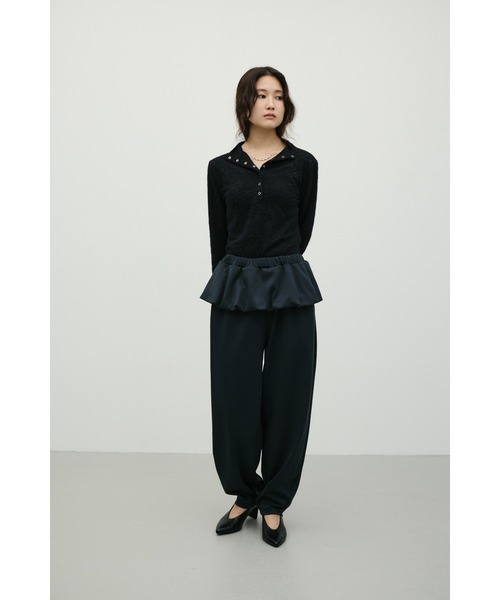 STYLEMIXER(スタイルミキサー)の「ジャージーレイヤードパンツ(その他パンツ・レディース・グレー/ネイビー・MEDIUM/SMALL)」の4枚目の写真