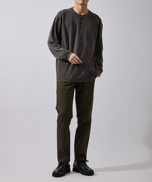 ADAM ET ROPE'（アダムエロペ）の「ヘンリーネックプルオーバー（Tシャツ/カットソー・メンズ・ダークブラウン/ブラック・L/M/LL）」の7枚目の写真