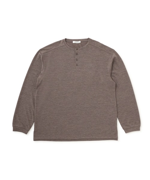 ADAM ET ROPE'（アダムエロペ）の「ヘンリーネックプルオーバー（Tシャツ/カットソー・メンズ・ダークブラウン/ブラック・L/M/LL）」の10枚目の写真