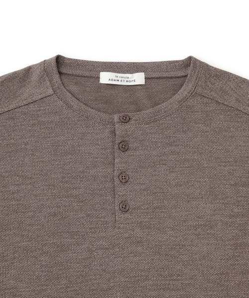 ADAM ET ROPE'（アダムエロペ）の「ヘンリーネックプルオーバー（Tシャツ/カットソー・メンズ・ダークブラウン/ブラック・L/M/LL）」の12枚目の写真