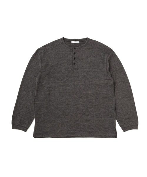 ADAM ET ROPE'（アダムエロペ）の「ヘンリーネックプルオーバー（Tシャツ/カットソー・メンズ・ダークブラウン/ブラック・L/M/LL）」の9枚目の写真