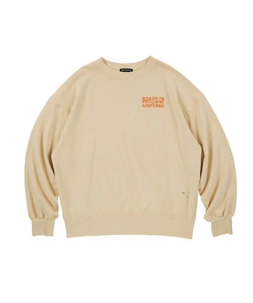RULE THE FATE(ルールザフェイト)の「RTF DASH DOG SWEAT PULLOVER/ダッシュドッグスウェットプルオーバー(スウェット・メンズ・ベージュ/ブラック・1/2)」の1枚目の写真