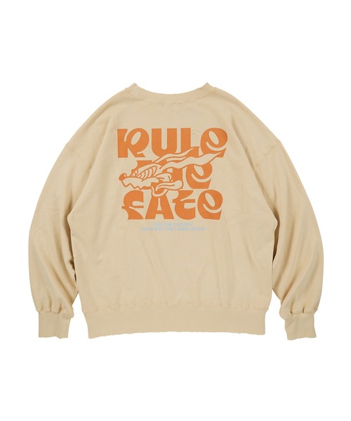 RULE THE FATE(ルールザフェイト)の「RTF DASH DOG SWEAT PULLOVER/ダッシュドッグスウェットプルオーバー(スウェット・メンズ・ベージュ/ブラック・1/2)」の3枚目の写真