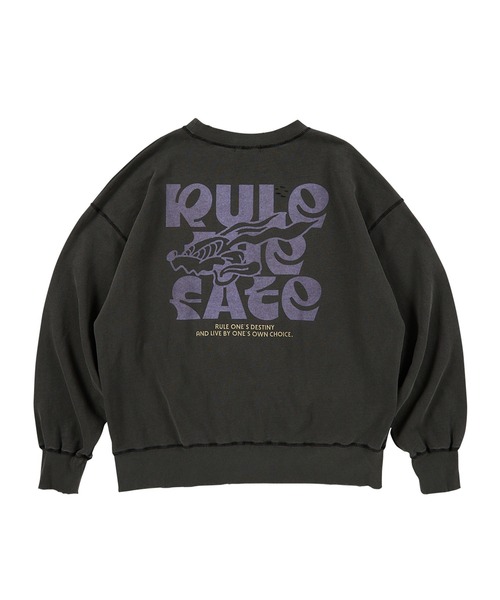 RULE THE FATE(ルールザフェイト)の「RTF DASH DOG SWEAT PULLOVER/ダッシュドッグスウェットプルオーバー(スウェット・メンズ・ベージュ/ブラック・1/2)」の6枚目の写真