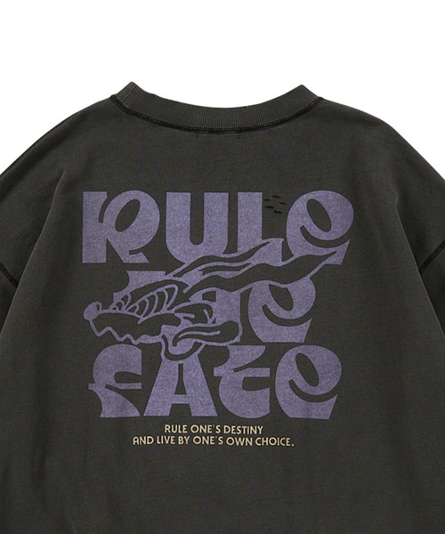 RULE THE FATE(ルールザフェイト)の「RTF DASH DOG SWEAT PULLOVER/ダッシュドッグスウェットプルオーバー(スウェット・メンズ・ベージュ/ブラック・1/2)」の8枚目の写真