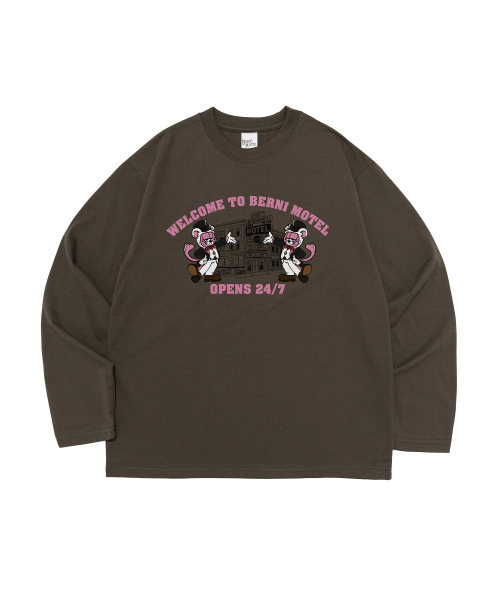 BERNI(ベルニ)の「ペットハウス グラフィック ロングスリーブ Tシャツ (カーキ)(Tシャツ/カットソー・レディース・その他・SMALL/X-LARGE/LARGE/MEDIUM)」の1枚目の写真