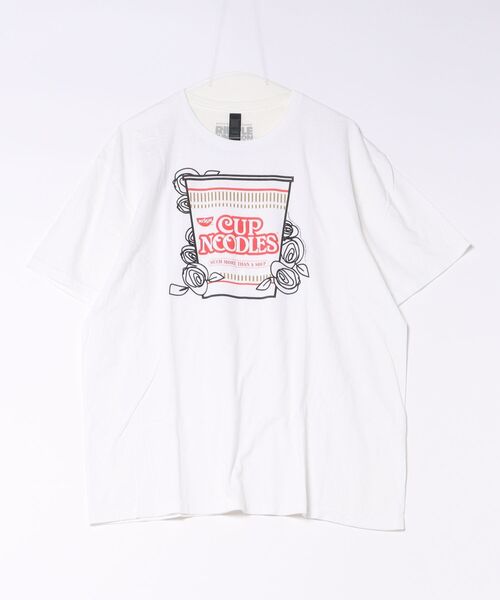 SETUP7(セットアップセブン)の「【THRIFTY LOOK】CUP NOODLE TEE TL25F05100(Tシャツ/カットソー・メンズ・ホワイト/ホワイト系1/ブラック・XL/L)」の2枚目の写真