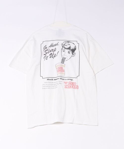 SETUP7(セットアップセブン)の「【THRIFTY LOOK】CUP NOODLE TEE TL25F05100(Tシャツ/カットソー・メンズ・ホワイト/ホワイト系1/ブラック・XL/L)」の5枚目の写真