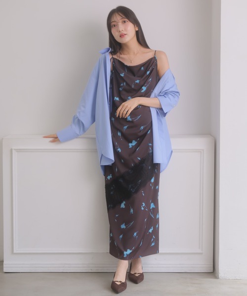 NOELA(ノエラ)の「プリントキャミワンピース(ワンピース・レディース・ブルー/ブラウン/イエロー・M/S)」の12枚目の写真