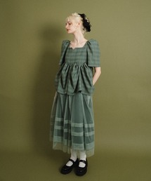 check tulle  Dress