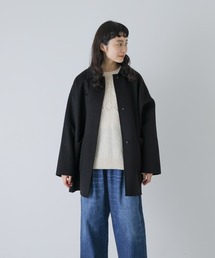 かぐれ | ウールステンカラーショートコート(その他アウター)