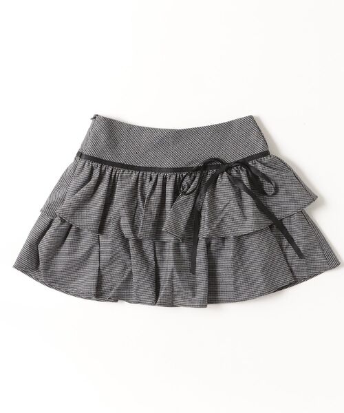 TITTY&CO.(ティティーアンドコー)の「リボンチェックフリルミニスカート(スカート・レディース・ブラウン/ブラック・SMALL/MEDIUM)」の4枚目の写真