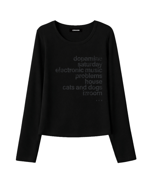 IZROOM(イズルーム)の「タイプ スリムフィット長袖トップス (BLACK)(Tシャツ/カットソー・レディース・その他・FREE)」の11枚目の写真
