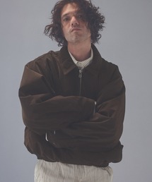 mj12011-mute faux suede loose zip blouson 中綿入りジップブルゾン(AP2623001)