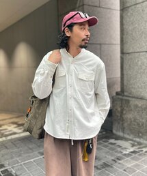 CHIL O'（チル オー）の「【CHIL O’】バンドカラーデニムシャツ（シャツ/ブラウス）」
