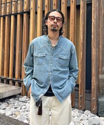CHIL O'（チル オー）の「【CHIL O’】バンドカラーデニムシャツ（シャツ/ブラウス）」