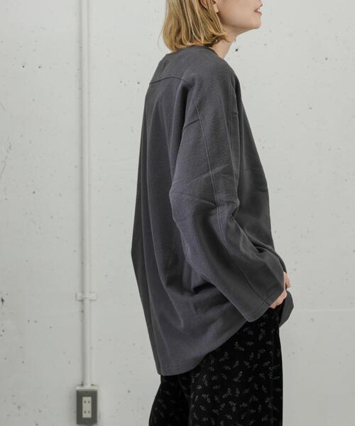FORK&SPOON(フォークアンドスプーン)の「FORK&SPOON ミニパイルプルオーバー(Tシャツ/カットソー・レディース・ブルー系その他/チャコールグレー/ホワイト系その他・1)」の11枚目の写真