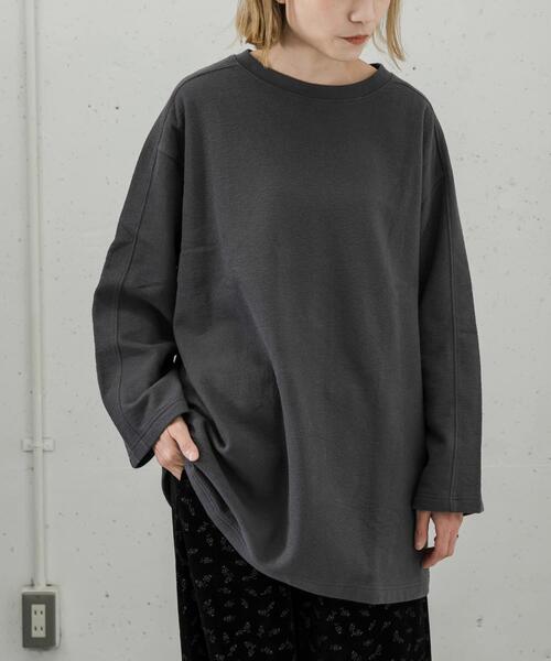 FORK&SPOON(フォークアンドスプーン)の「FORK&SPOON ミニパイルプルオーバー(Tシャツ/カットソー・レディース・ブルー系その他/チャコールグレー/ホワイト系その他・1)」の12枚目の写真