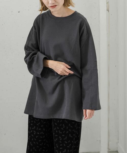 FORK&SPOON(フォークアンドスプーン)の「FORK&SPOON ミニパイルプルオーバー(Tシャツ/カットソー・レディース・ブルー系その他/チャコールグレー/ホワイト系その他・1)」の13枚目の写真