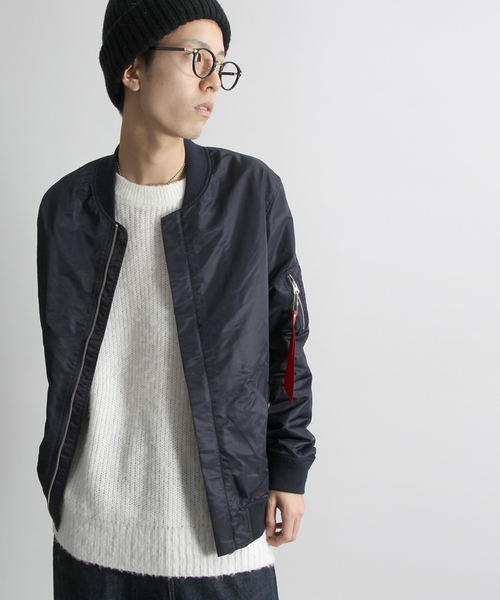 WEGO(ウィゴー)の「WEGO/ナイロンMA-1(MA-1・メンズ・ゴールド/レッド/ブラック/カーキ/ワイン/ネイビー・LARGE/MEDIUM)」の4枚目の写真