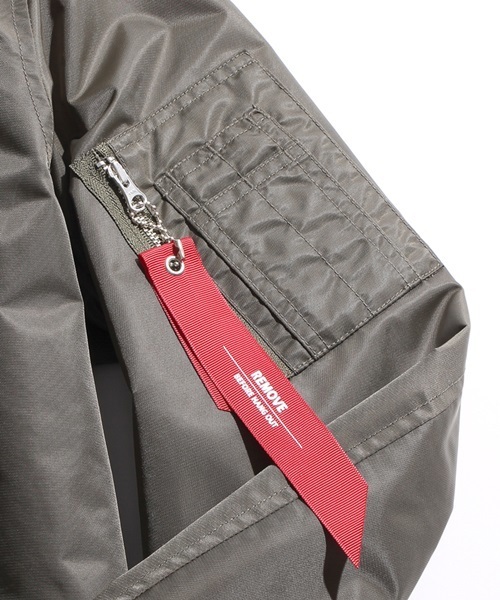 WEGO(ウィゴー)の「WEGO/ナイロンMA-1(MA-1・メンズ・ゴールド/レッド/ブラック/カーキ/ワイン/ネイビー・LARGE/MEDIUM)」の10枚目の写真