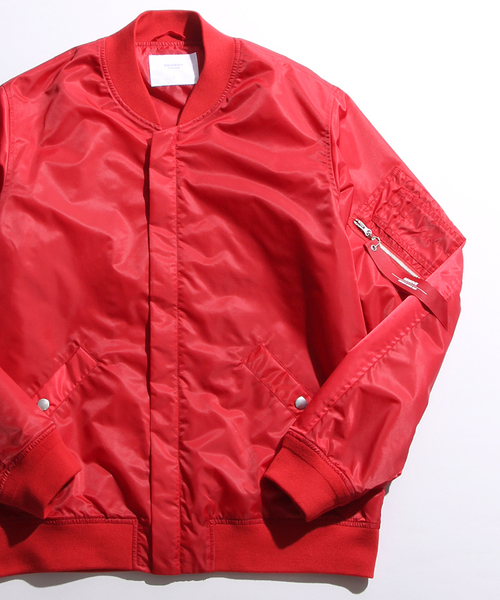 WEGO(ウィゴー)の「WEGO/ナイロンMA-1(MA-1・メンズ・ゴールド/レッド/ブラック/カーキ/ワイン/ネイビー・LARGE/MEDIUM)」の17枚目の写真