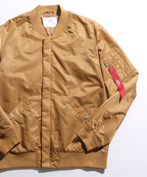 WEGO(ウィゴー)の「WEGO/ナイロンMA-1(MA-1・メンズ・ゴールド/レッド/ブラック/カーキ/ワイン/ネイビー・LARGE/MEDIUM)」の18枚目の写真