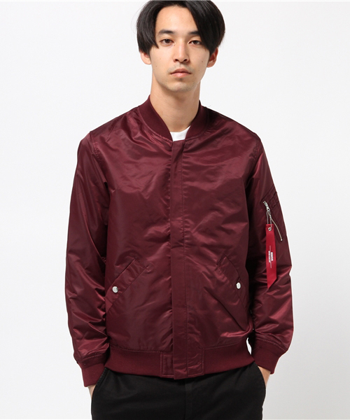 WEGO(ウィゴー)の「WEGO/ナイロンMA-1(MA-1・メンズ・ゴールド/レッド/ブラック/カーキ/ワイン/ネイビー・LARGE/MEDIUM)」の22枚目の写真