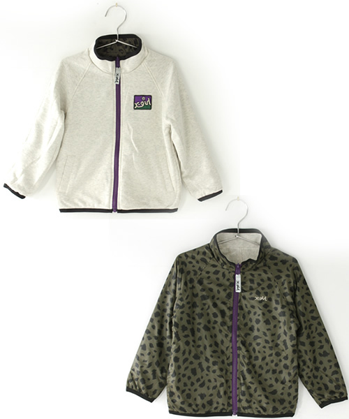X-girl Stages（エックスガールステージス）の「"LEOPARD" REVERSIBLE JUMPER(12M～3T)（その他アウター・キッズ・チャコールグレー/ベージュ/カーキ・12M/2T/3T）」の3枚目の写真