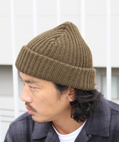 ROOPTOKYO（ループトウキョウ）の「New York Hat/ニューヨークハット CHUNKY CUFF（ニットキャップ/ビーニー・メンズ・ブラック/オリーブ/チャコール/ネイビー/バーガンディー・FREE）」の3枚目の写真