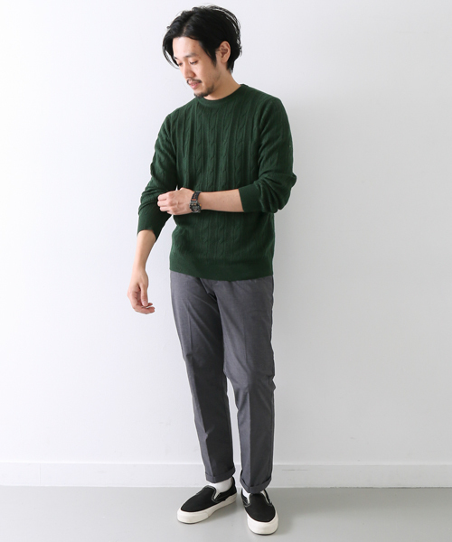URBAN RESEARCH DOORS MENS（アーバンリサーチ ドアーズ メンズ）の「DOORS Chashmere Blend C/N Knit（ニット/セーター・メンズ・キャメル/グリーン/オフホワイト/グレー・38/40）」の6枚目の写真