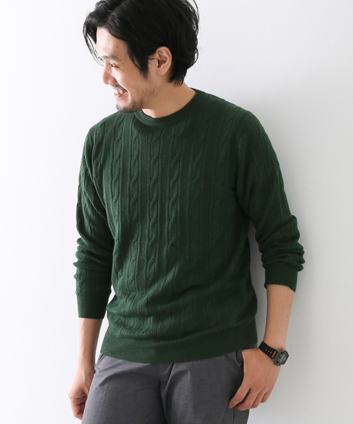 URBAN RESEARCH DOORS MENS（アーバンリサーチ ドアーズ メンズ）の「DOORS Chashmere Blend C/N Knit（ニット/セーター・メンズ・キャメル/グリーン/オフホワイト/グレー・38/40）」の7枚目の写真
