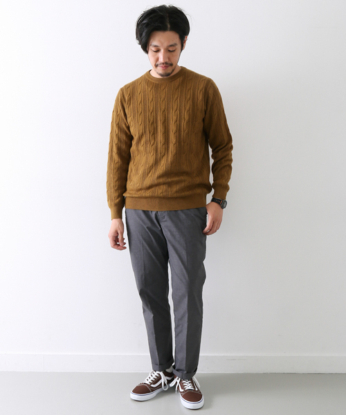 URBAN RESEARCH DOORS MENS（アーバンリサーチ ドアーズ メンズ）の「DOORS Chashmere Blend C/N Knit（ニット/セーター・メンズ・キャメル/グリーン/オフホワイト/グレー・38/40）」の8枚目の写真