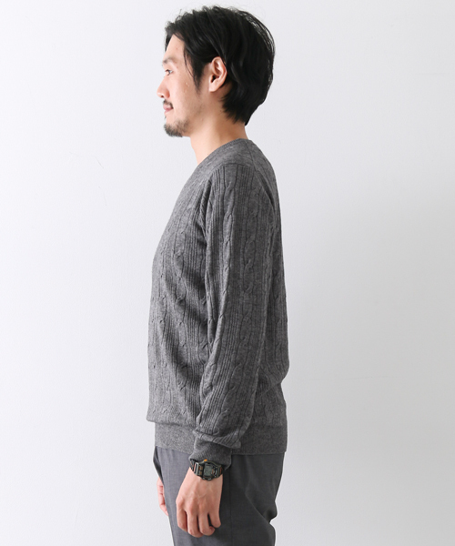 URBAN RESEARCH DOORS MENS（アーバンリサーチ ドアーズ メンズ）の「DOORS Chashmere Blend C/N Knit（ニット/セーター・メンズ・キャメル/グリーン/オフホワイト/グレー・38/40）」の15枚目の写真