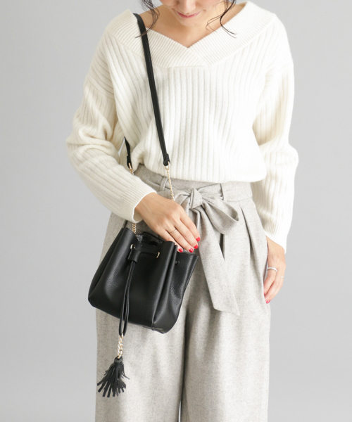 RODE SKO（ロデスコ）の「RODE SKO ANSA キラキラライニングドロスト（ショルダーバッグ・レディース・ブラウン/ブラック・FREE）」の5枚目の写真