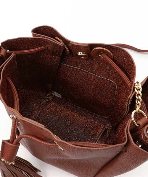 RODE SKO（ロデスコ）の「RODE SKO ANSA キラキラライニングドロスト（ショルダーバッグ・レディース・ブラウン/ブラック・FREE）」の4枚目の写真