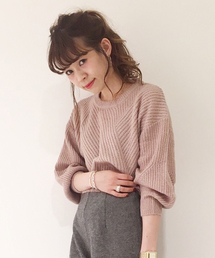 archives | 模様編み＋片アゼ プルオーバー(ニット/セーター)