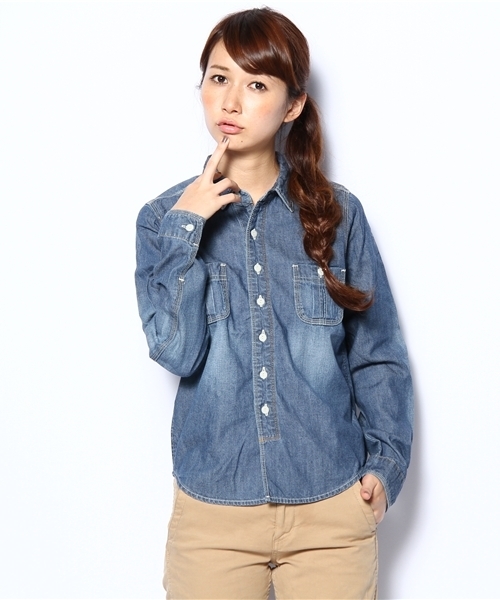 CIAOPANIC（チャオパニック）の「DENIMシャツ（シャツ/ブラウス・レディース・インディゴブルー/ブルー系その他・FREE）」の2枚目の写真