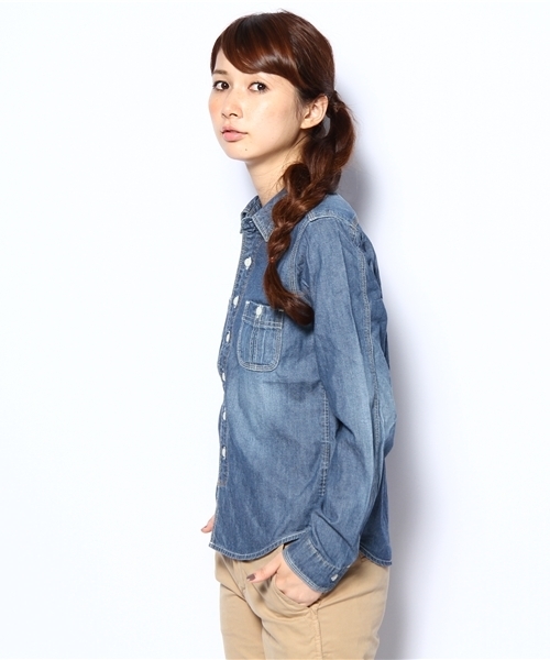 CIAOPANIC（チャオパニック）の「DENIMシャツ（シャツ/ブラウス・レディース・インディゴブルー/ブルー系その他・FREE）」の7枚目の写真