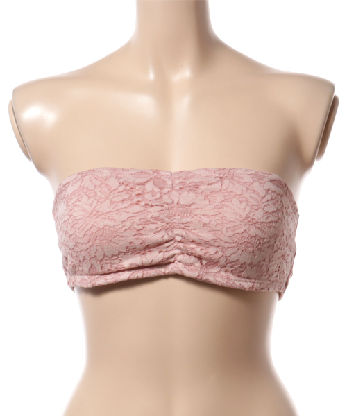 WEGO(ウィゴー)の「WEGO/カップインレースブラトップ(チューブトップ・レディース・ライトパープル/ピンク/ライトピンク/オフホワイト/ブラック/ターコイズブルー/マスタード・LARGE/MEDIUM)」の7枚目の写真